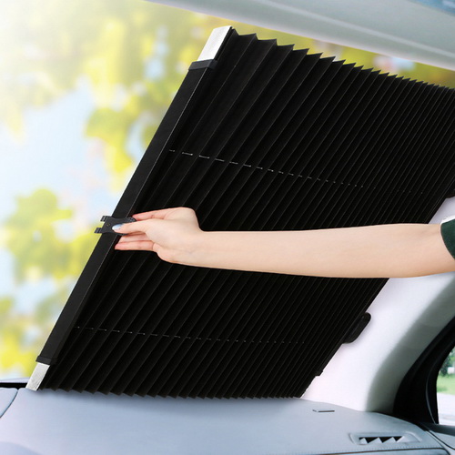 Rear Front Window Car Rear Window Sunshade Retractable Fordable  Aluminum Foil SunShade Sunscreen Car Window Curtains